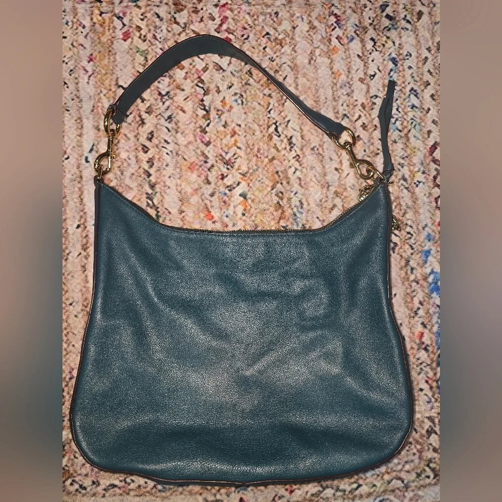 Marc Jacobs Teal Leather Hobo with Gold Hardware